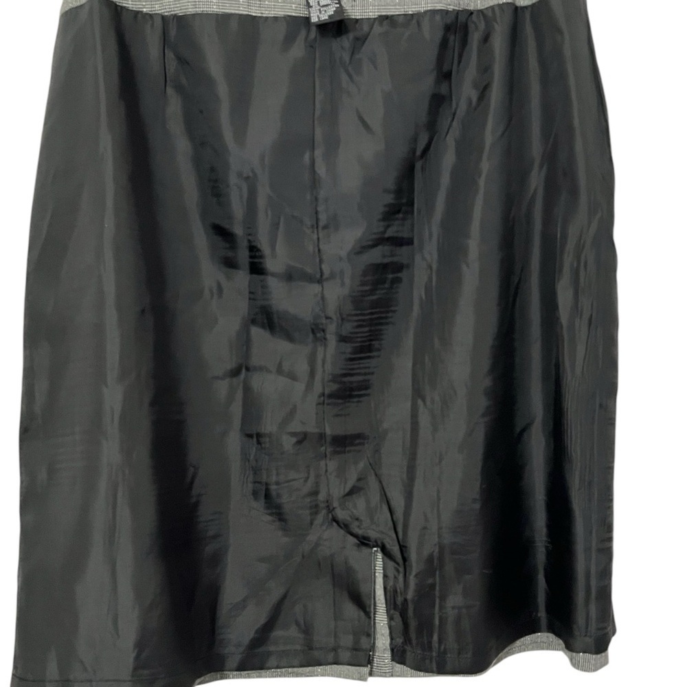 Pencil Skirt Grey Silver Back Split Zip Closure Women’s Size 14 - Picture 3 of 7